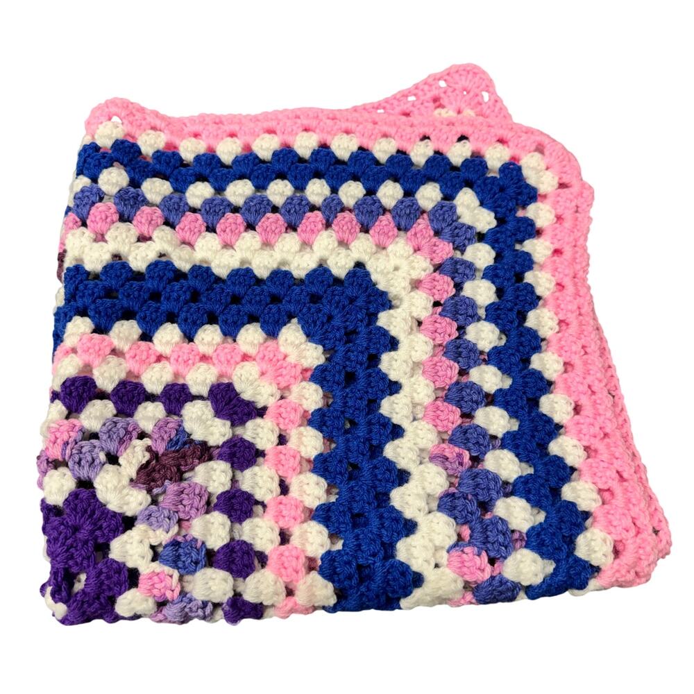 UNISEX Baby Blanket Handmade Classic Retro Look Afghan NWOT STYLE #3164